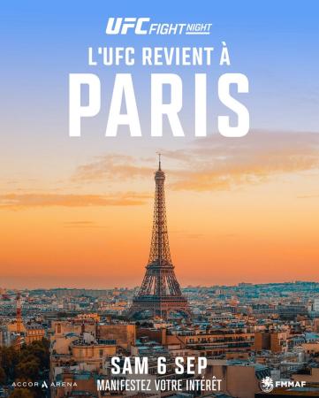 UFC Fight Night Paris - Accor Arena - 6 Septembre 2025